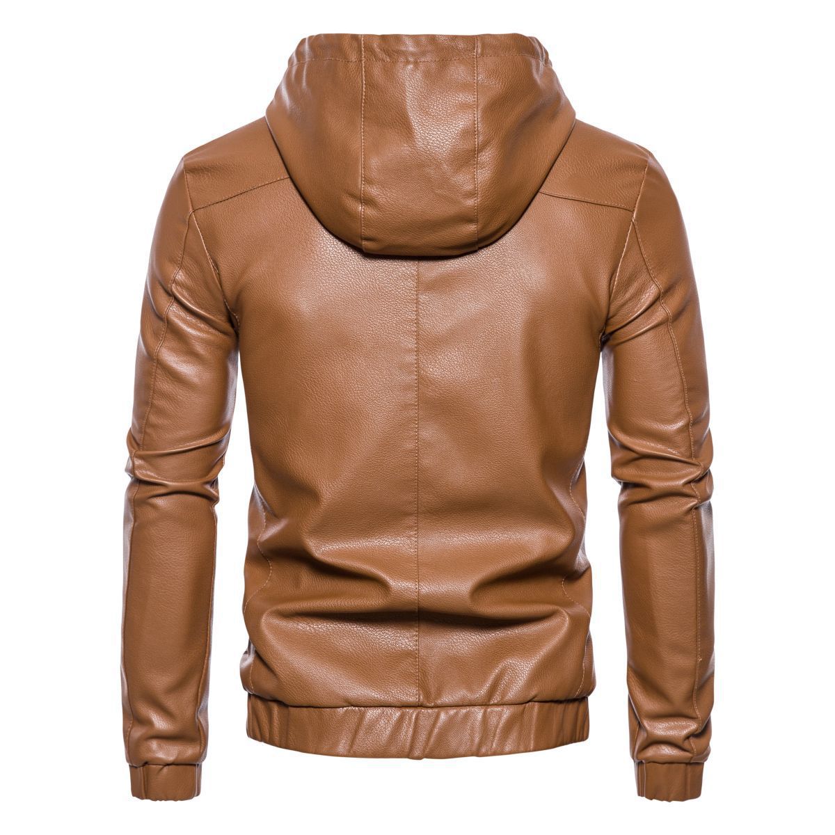 Herren Kunstlederjacke mit praktischem Kapuzen Design und sportiven Details