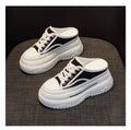Damen Slip-On Sneakers mit hohem Plateau und atmungsaktiver Mesh-Oberfläche