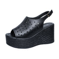 Damen Plateausandalen mit perforiertem Obermaterial und komfortablem Fußbett R&B