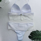 Damen Triangel-Bikini mit gehäkeltem Detail R&B
