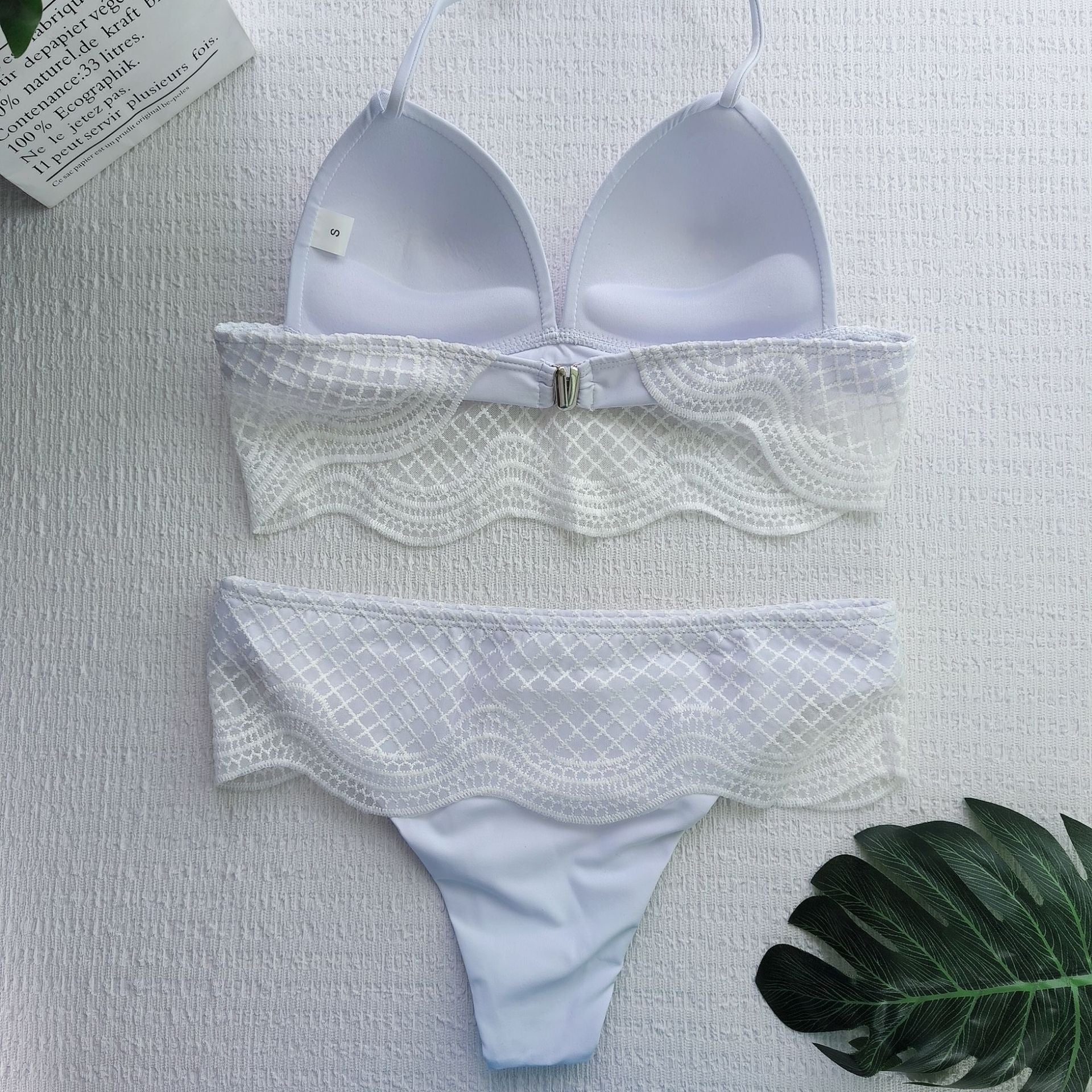 Damen Triangel-Bikini mit gehäkeltem Detail R&B