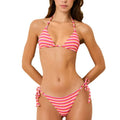 Damen Triangel-Bikini mit verspieltem Streifenmuster R&B