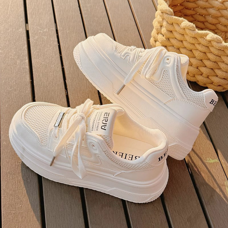 Damen Chunky Sneakers mit atmungsaktivem Mesh-Obermaterial und komfortabler Plateausohle