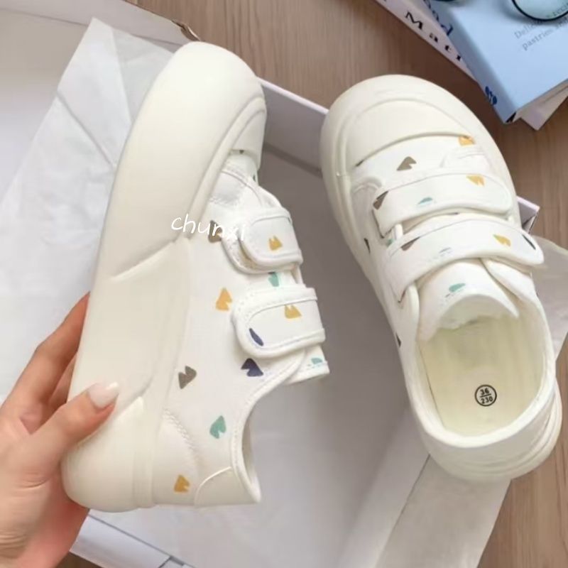 Damen Sportliche Sneaker mit praktischem Klettverschluss und modischem Denim-Obermaterial