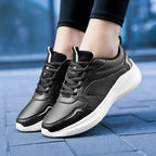 Damen Sportliche Schnür-Sneaker mit dämpfender Sohle und atmungsaktiver Konstruktion
