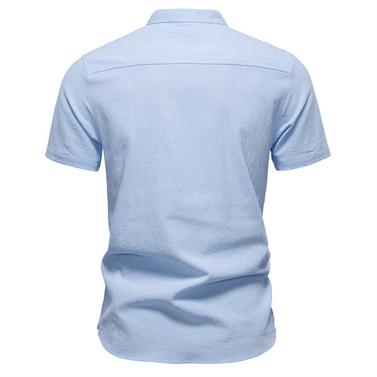 Herren Kurzarm Henley-Shirt mit praktischer Knopfleiste und modernem Design R&B