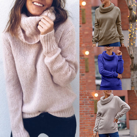 Damen Kuscheliger Rollkragenpullover aus weichem Strick R&B