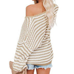 R&B | Gestreifter Strickpullover Für Modische Looks