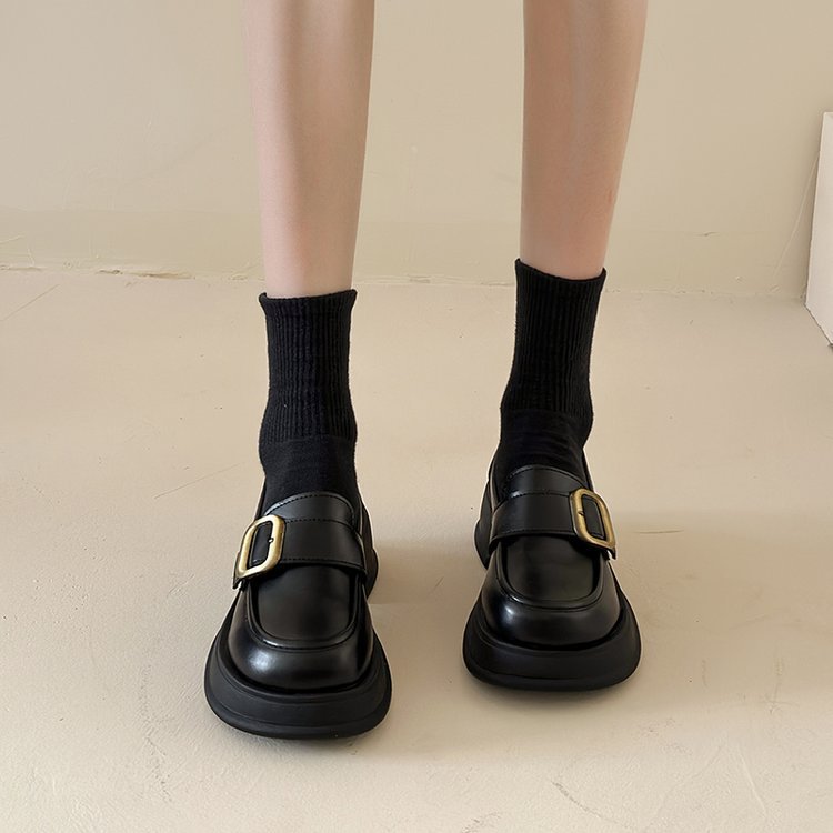 Damen elegante Mokassins mit dekorativem Schnallenverschluss R&B