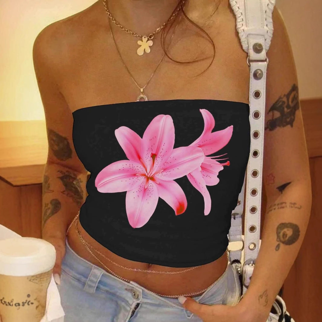 Damen Bandeau-Top mit elastischem Material und figurbetontem Schnitt R&B