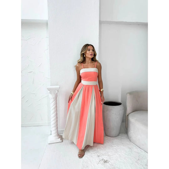 Damen Maxikleid mit eleganten Drapierungen R&B