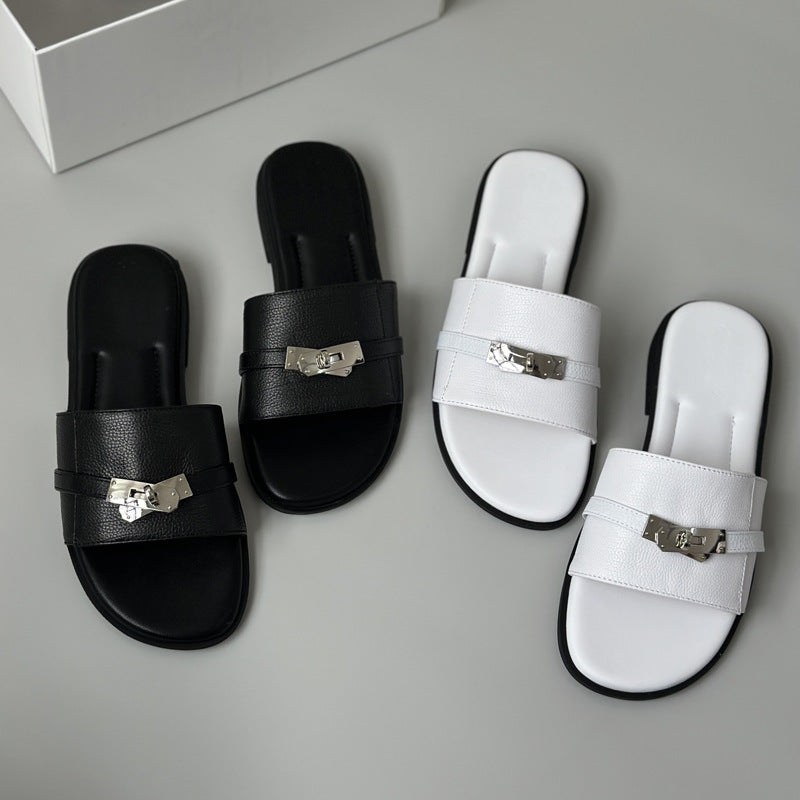 Damen Elegante und bequeme Sandalen mit modischem Schnallen-Detail