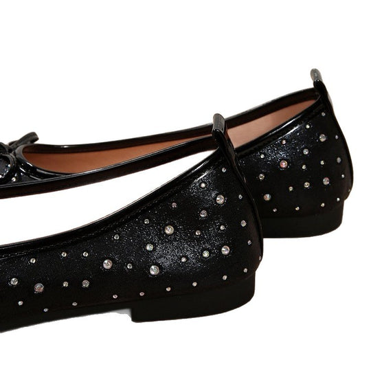 Damen Ballerinas mit funkelnden Strass-Applikationen R&B
