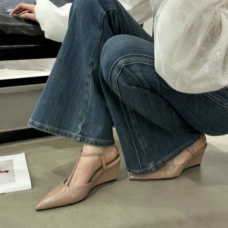 Damen Wedge-Pumps mit elegantem Slingback-Riemen R&B
