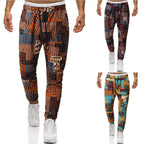 Herren Cargohose mit urbanem Print und elastischem Bund