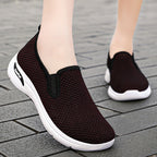 Damen Komfortable Slip-On Freizeitschuhe mit atmungsaktivem Netzdesign