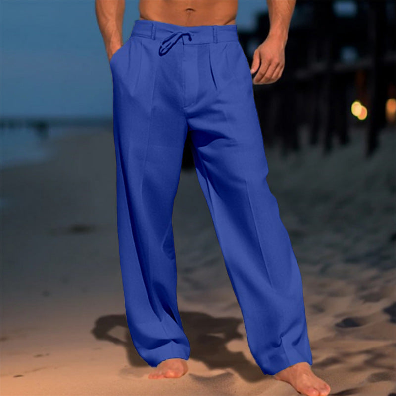 Herren weite Sommerhose mit elastischem Bund und praktischen Taschen R&B