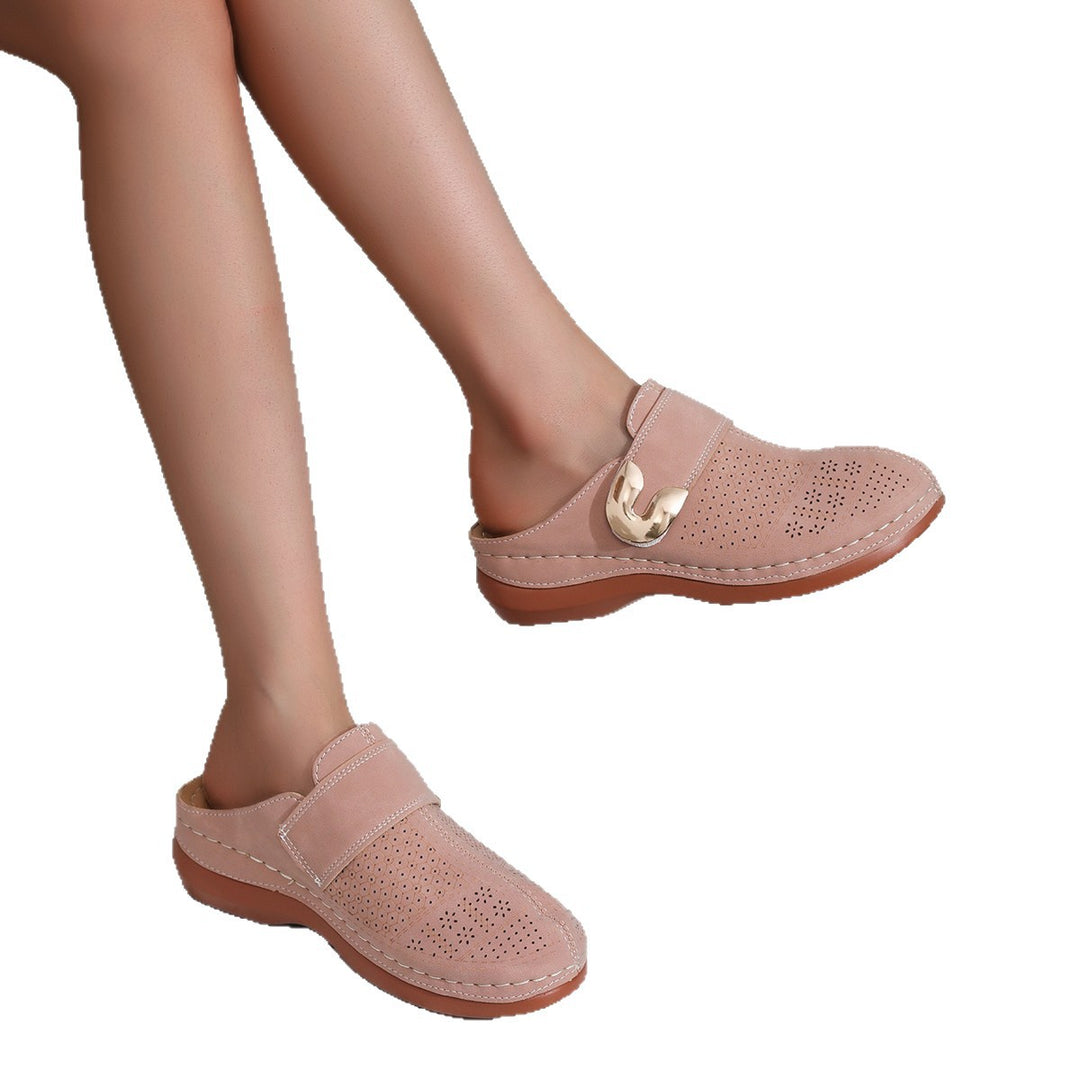 Damen Atmungsaktive Clogs mit seitlichem Schnallen-Detail R&B