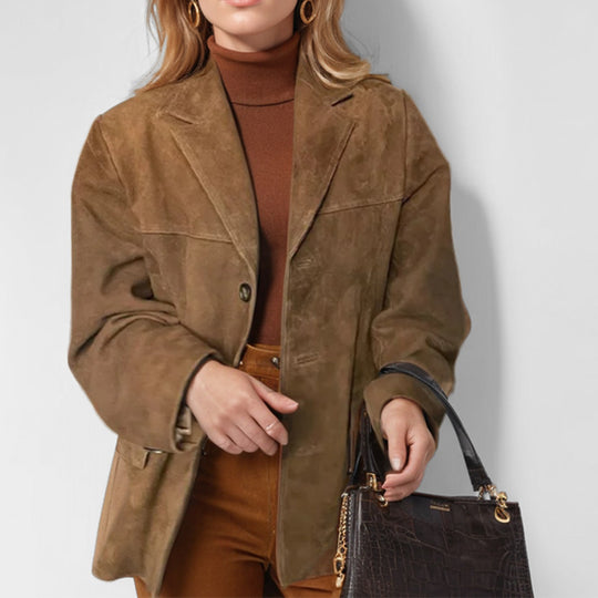 Damen Oversized Baumwolljacke mit lässigem Schnitt R&B