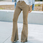Damen Hoch geschnittene Bootcut Jeans R&B