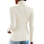 Damen Rollkragenpullover mit modernem Rippdesign R&B