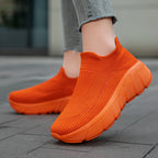 Damen Bequeme Sneaker mit elastischem Strickoberteil R&B