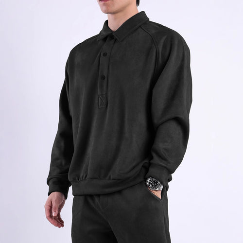 Damen Sportliches Langarm-Polooberteil mit lässigem Kragen und Knopfdetails R&B