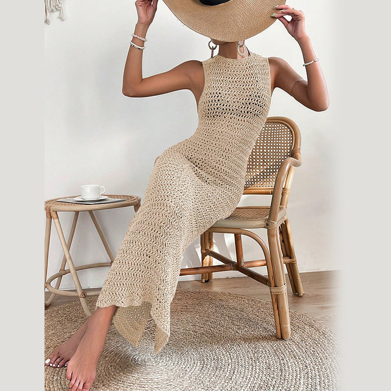 Damen langes Häkelkleid R&B