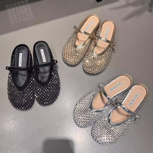 Damen Glitzernde Ballerinas mit verstellbarem Riemchen und komfortablem Fußbett R&B