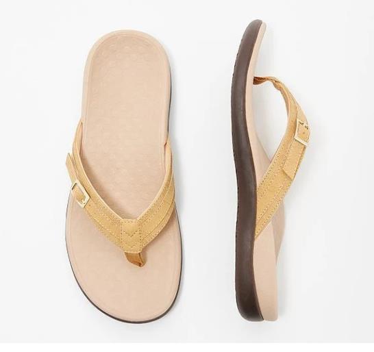 Damen bequeme Flip-Flops mit verstellbarem Riemen und ergonomischer Sohle R&B