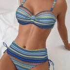 Damen Bikini-Set mit modischem Wickel-Detail und anpassbarem Bund R&B