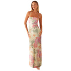 Damen Maxikleid mit floralem Muster R&B
