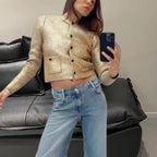 Damen Elegante Strickjacke mit luxuriösem Glitzer und praktischen Taschen R&B