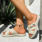 Damen Komfortable und stylische Clogs aus feinem Kunstleder mit ergonomischem Fußbett R&B