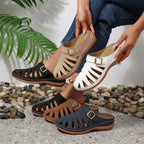 Damen offene Clogs mit modischem Schnitt und komfortabel verstellbarem Riemen