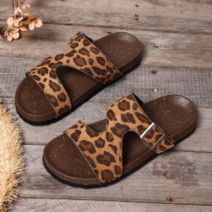 Damen komfortable Riemchensandalen mit modischem Schriftzug R&B