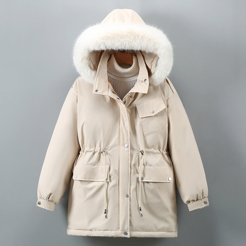 Damen Isolierte Winterjacke mit abnehmbarem Kunstpelzkragen und großzügigen Taschen R&B
