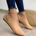 Damen elegante Slipper mit modischer Schnalle und hochwertigem Wildleder R&B