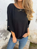Damen lässige Bluse mit dekorativem Punktedesign R&B