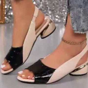Damen Slingback-Sandalen mit elegantem Netzdesign und verstellbarem Riemen R&B