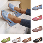 Damen Atmungsaktive Ballerinas mit dekorativem Lochmuster