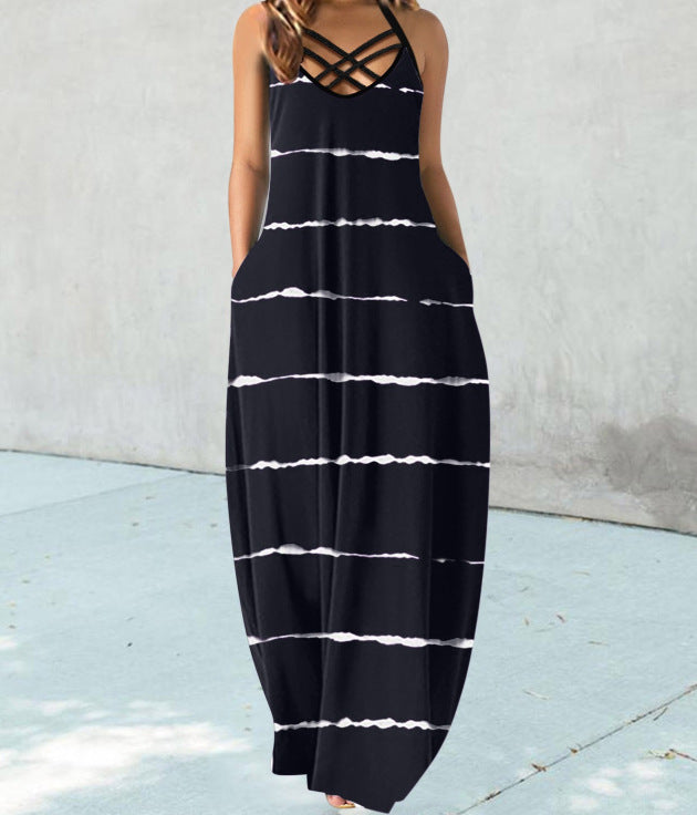 Damen Maxikleid mit trendigem Rückenausschnitt R&B