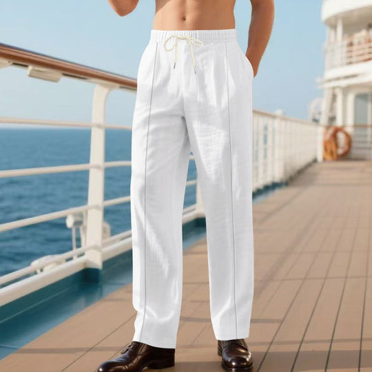 Herren elegante Reisehose mit verstellbarem Kordelzug und atmungsaktivem Stoff R&B