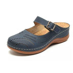 Damen Komfortable Clogs mit luftigen Lochmustern und verstellbarem Riemen R&B