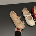 Damen Ballerinas mit modischem Schleifenakzent und bequemer Innensohle R&B