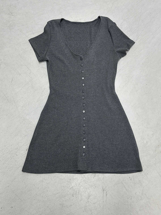 Damen Freizeitkleid mit durchgehender Knopfleiste und lockerer Passform R&B