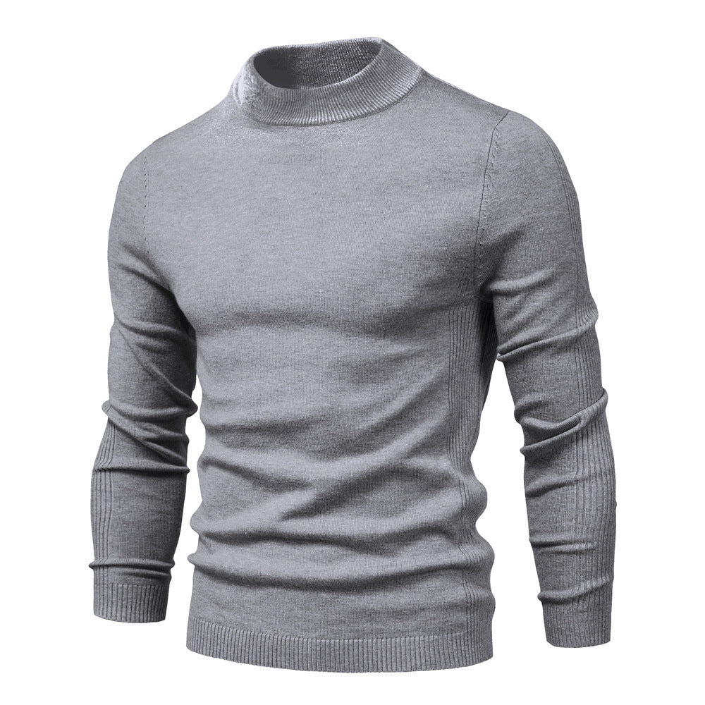 Herren stilvoller Rollkragenpullover aus weicher Merinowolle R&B