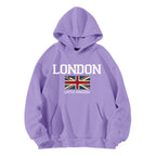 Damen Kapuzenpullover im urbanen London-Style mit Kängurutasche und gemütlichem Schnitt