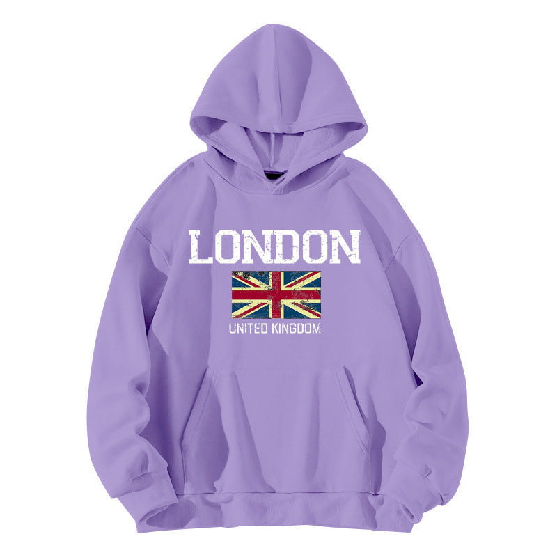 Damen Kapuzenpullover im urbanen London-Style mit Kängurutasche und gemütlichem Schnitt