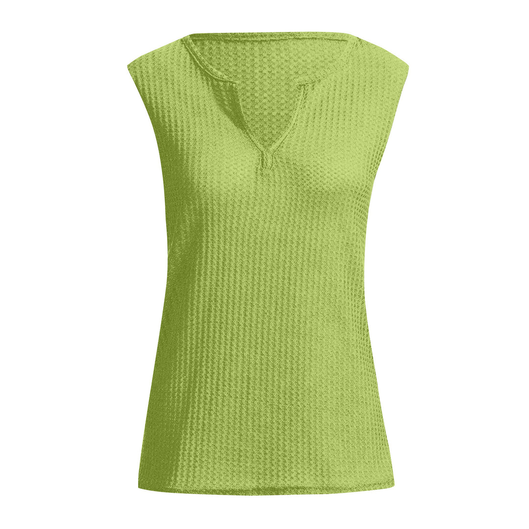 Damen Sportliches Oberteil mit strukturierter Oberfläche und V-Ausschnitt R&B